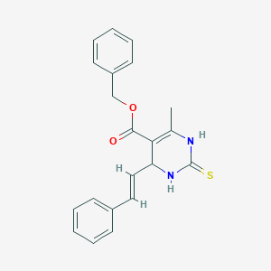 molecular formula C21H20N2O2S B383949 Benzyl 6-methyl-4-(2-phenylvinyl)-2-thioxo-1,2,3,4-tetrahydro-5-pyrimidinecarboxylate 