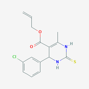 molecular formula C15H15ClN2O2S B383950 Allyl 4-(3-chlorophenyl)-6-methyl-2-thioxo-1,2,3,4-tetrahydropyrimidine-5-carboxylate 