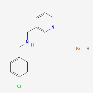 molecular formula C13H14BrClN2 B3839511 (4-chlorobenzyl)(3-pyridinylmethyl)amine hydrobromide 
