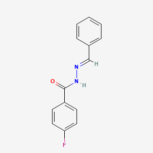 molecular formula C14H11FN2O B3839513 N'-benzylidene-4-fluorobenzohydrazide 