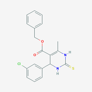 molecular formula C19H17ClN2O2S B383954 Benzyl 4-(3-chlorophenyl)-6-methyl-2-thioxo-1,2,3,4-tetrahydropyrimidine-5-carboxylate 