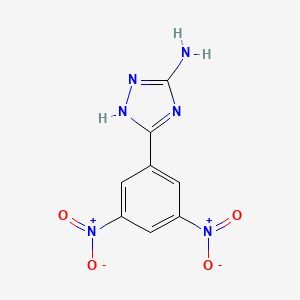 molecular formula C8H6N6O4 B3839542 3-(3,5-dinitrophenyl)-1H-1,2,4-triazol-5-amine 