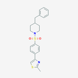 molecular formula C22H24N2O2S2 B383955 4-Benzyl-1-{[4-(2-methyl-1,3-thiazol-4-yl)phenyl]sulfonyl}piperidine CAS No. 608494-78-6