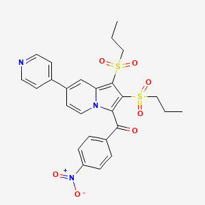molecular formula C26H25N3O7S2 B3839568 [1,2-bis(propylsulfonyl)-7-(4-pyridinyl)-3-indolizinyl](4-nitrophenyl)methanone 
