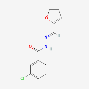 molecular formula C12H9ClN2O2 B3839585 3-chloro-N'-(2-furylmethylene)benzohydrazide 