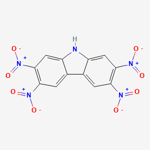 molecular formula C12H5N5O8 B3839599 2,3,6,7-tetranitro-9H-carbazole 