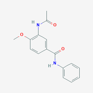 molecular formula C16H16N2O3 B3839612 3-(acetylamino)-4-methoxy-N-phenylbenzamide 