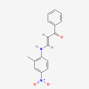 molecular formula C16H14N2O3 B3839622 3-[(2-methyl-4-nitrophenyl)amino]-1-phenyl-2-propen-1-one 