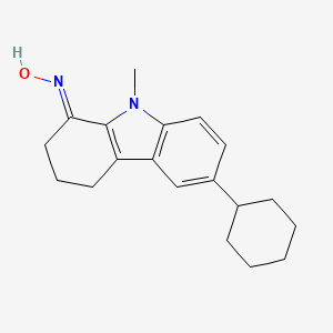 molecular formula C19H24N2O B3839626 6-cyclohexyl-9-methyl-2,3,4,9-tetrahydro-1H-carbazol-1-one oxime 