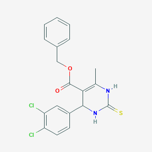 molecular formula C19H16Cl2N2O2S B383966 Benzyl 4-(3,4-dichlorophenyl)-6-methyl-2-thioxo-1,2,3,4-tetrahydropyrimidine-5-carboxylate 