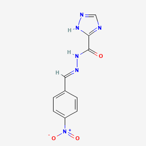 molecular formula C10H8N6O3 B3839660 N'-(4-nitrobenzylidene)-1H-1,2,4-triazole-3-carbohydrazide 