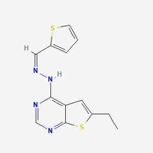 2-thiophenecarbaldehyde (6-ethylthieno[2,3-d]pyrimidin-4-yl)hydrazone
