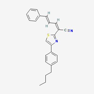 2-[4-(4-butylphenyl)-1,3-thiazol-2-yl]-5-phenyl-2,4-pentadienenitrile