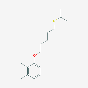 molecular formula C16H26OS B3839685 1-{[5-(isopropylthio)pentyl]oxy}-2,3-dimethylbenzene 
