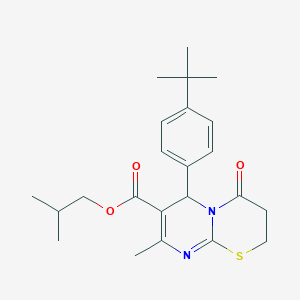 molecular formula C23H30N2O3S B383969 isobutyl 6-(4-tert-butylphenyl)-8-methyl-4-oxo-3,4-dihydro-2H,6H-pyrimido[2,1-b][1,3]thiazine-7-carboxylate 