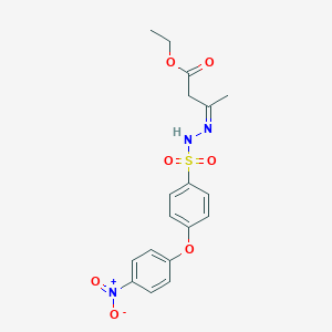 molecular formula C18H19N3O7S B3839699 ethyl 3-({[4-(4-nitrophenoxy)phenyl]sulfonyl}hydrazono)butanoate 