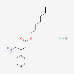 molecular formula C17H28ClNO2 B3839716 heptyl 4-amino-3-phenylbutanoate hydrochloride 