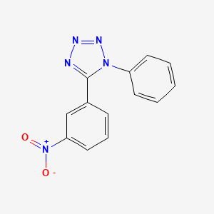 molecular formula C13H9N5O2 B3839722 5-(3-nitrophenyl)-1-phenyl-1H-tetrazole 