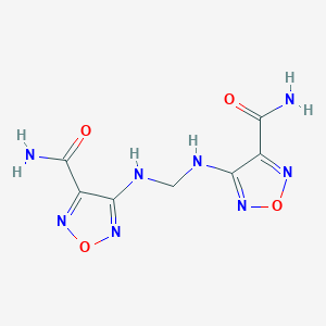 molecular formula C7H8N8O4 B3839739 4,4'-(methylenediimino)bis(1,2,5-oxadiazole-3-carboxamide) 