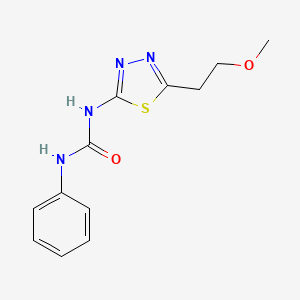 molecular formula C12H14N4O2S B3839743 N-[5-(2-methoxyethyl)-1,3,4-thiadiazol-2-yl]-N'-phenylurea 