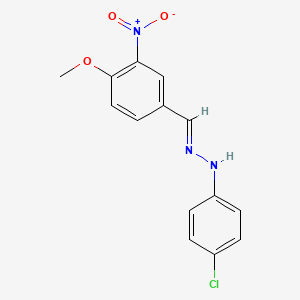 molecular formula C14H12ClN3O3 B3839751 4-methoxy-3-nitrobenzaldehyde (4-chlorophenyl)hydrazone 