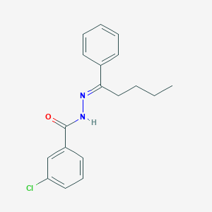 molecular formula C18H19ClN2O B3839774 3-chloro-N'-(1-phenylpentylidene)benzohydrazide 