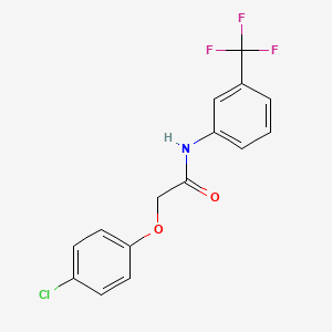 molecular formula C15H11ClF3NO2 B3839775 2-(4-chlorophenoxy)-N-[3-(trifluoromethyl)phenyl]acetamide CAS No. 403-98-5