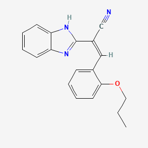 2-(1H-benzimidazol-2-yl)-3-(2-propoxyphenyl)acrylonitrile