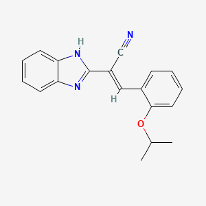 molecular formula C19H17N3O B3839785 2-(1H-benzimidazol-2-yl)-3-(2-isopropoxyphenyl)acrylonitrile 