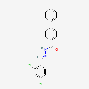 molecular formula C20H14Cl2N2O B3839789 N'-(2,4-dichlorobenzylidene)-4-biphenylcarbohydrazide 