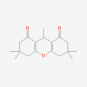 molecular formula C18H24O3 B3839795 3,3,6,6,9-pentamethyl-3,4,5,6,7,9-hexahydro-1H-xanthene-1,8(2H)-dione CAS No. 19225-63-9