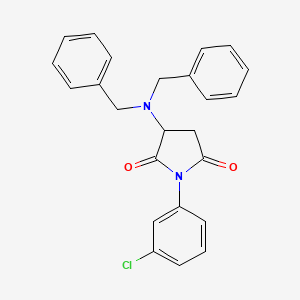 molecular formula C24H21ClN2O2 B3839808 1-(3-chlorophenyl)-3-(dibenzylamino)-2,5-pyrrolidinedione 