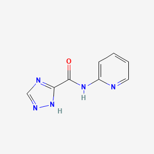 molecular formula C8H7N5O B3839819 N-2-pyridinyl-1H-1,2,4-triazole-3-carboxamide 