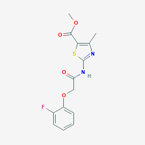 Methyl 2-{[(2-fluorophenoxy)acetyl]amino}-4-methyl-1,3-thiazole-5-carboxylate