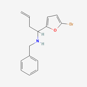 molecular formula C15H16BrNO B3839834 N-benzyl-1-(5-bromo-2-furyl)-3-buten-1-amine 