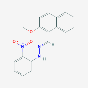 molecular formula C18H15N3O3 B3839835 2-methoxy-1-naphthaldehyde (2-nitrophenyl)hydrazone 