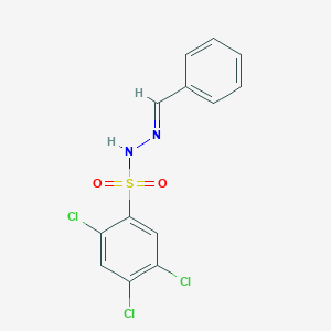 molecular formula C13H9Cl3N2O2S B3839851 N'-benzylidene-2,4,5-trichlorobenzenesulfonohydrazide 