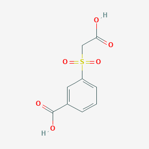molecular formula C9H8O6S B3839852 3-[(carboxymethyl)sulfonyl]benzoic acid 