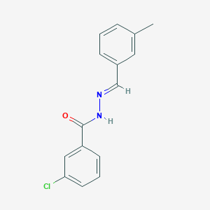 molecular formula C15H13ClN2O B3839853 3-chloro-N'-(3-methylbenzylidene)benzohydrazide 