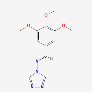 molecular formula C12H14N4O3 B3839855 N-(3,4,5-trimethoxybenzylidene)-4H-1,2,4-triazol-4-amine 