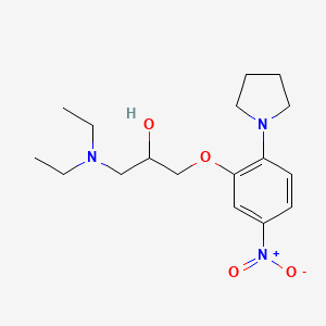 molecular formula C17H27N3O4 B3839876 1-(diethylamino)-3-[5-nitro-2-(1-pyrrolidinyl)phenoxy]-2-propanol CAS No. 4953-36-0