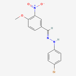 molecular formula C14H12BrN3O3 B3839882 4-methoxy-3-nitrobenzaldehyde (4-bromophenyl)hydrazone 