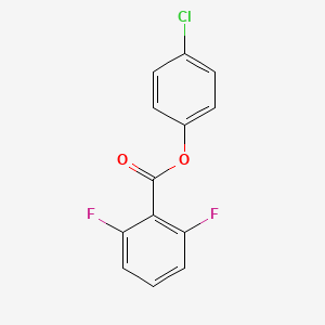 molecular formula C13H7ClF2O2 B3839886 4-chlorophenyl 2,6-difluorobenzoate 