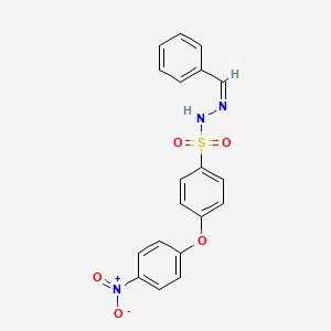 molecular formula C19H15N3O5S B3839894 N'-benzylidene-4-(4-nitrophenoxy)benzenesulfonohydrazide 