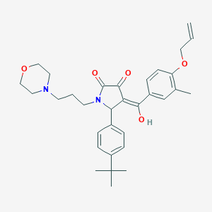 molecular formula C32H40N2O5 B383990 4-[4-(allyloxy)-3-methylbenzoyl]-5-(4-tert-butylphenyl)-3-hydroxy-1-(3-morpholin-4-ylpropyl)-1,5-dihydro-2H-pyrrol-2-one 