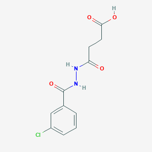 molecular formula C11H11ClN2O4 B3839914 4-[2-(3-chlorobenzoyl)hydrazino]-4-oxobutanoic acid 