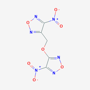 molecular formula C5H2N6O7 B3839940 3-nitro-4-[(4-nitro-1,2,5-oxadiazol-3-yl)methoxy]-1,2,5-oxadiazole 