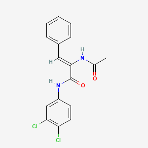 molecular formula C17H14Cl2N2O2 B3839946 2-(acetylamino)-N-(3,4-dichlorophenyl)-3-phenylacrylamide 