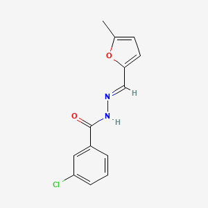 molecular formula C13H11ClN2O2 B3839956 3-chloro-N'-[(5-methyl-2-furyl)methylene]benzohydrazide 