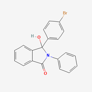 molecular formula C20H14BrNO2 B3839970 3-(4-bromophenyl)-3-hydroxy-2-phenyl-1-isoindolinone 